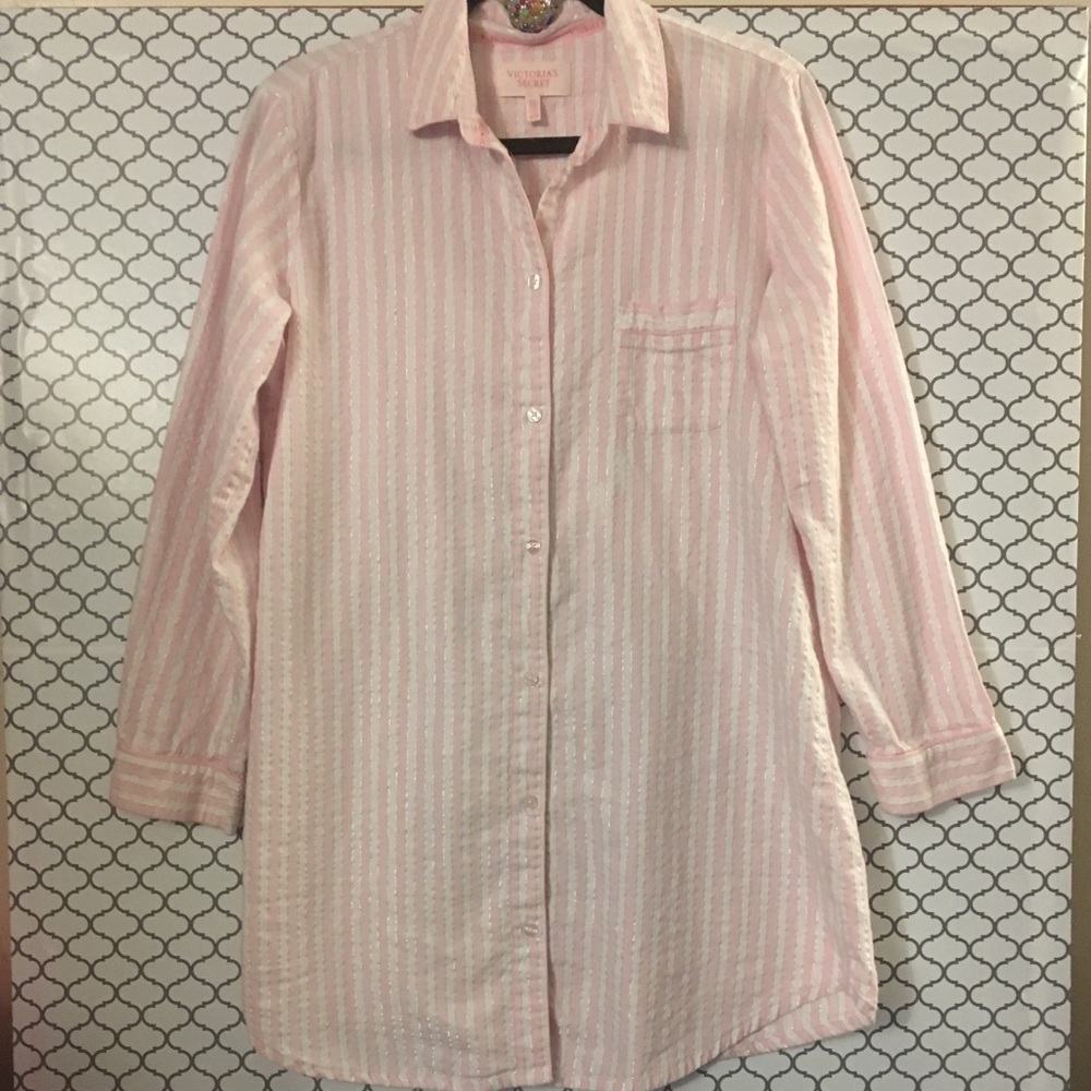 Victoria’s Secret Striped Button Up Shirt
